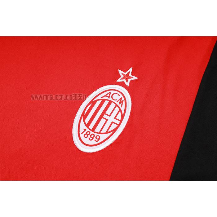 Tuta da Track del Milan Manga Corta 2023-2024 Rosso